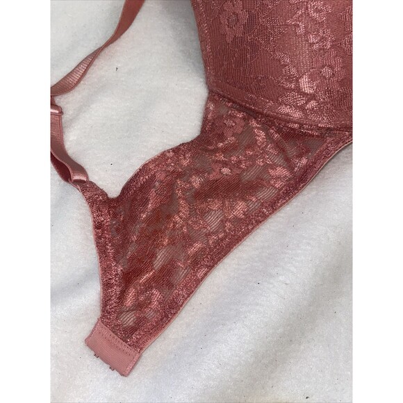 Victoria Secret Womens 36D Floral Lace Lined Push Up Bra Pink - Picture 8 of 8